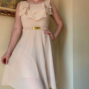 h&m cream a line dress